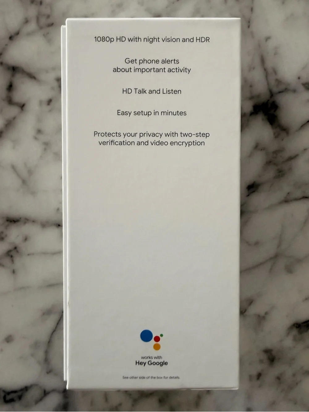 Google Nest Cam Indoor Wired Security Camera in White
